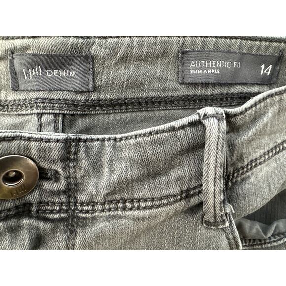 J. Jill Gray Wash Denim Authentic Fit Slim Ankle Jeans Size 14 - Picture 6 of 8